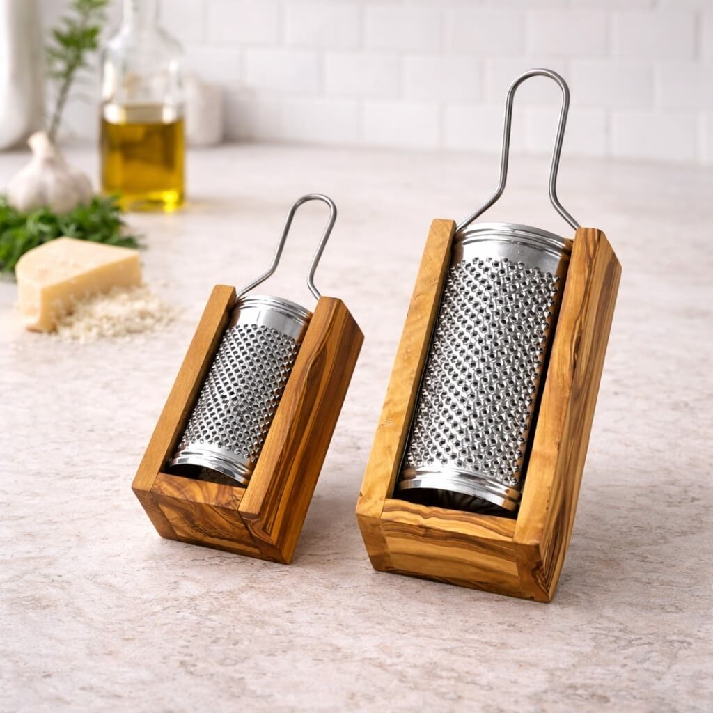 Rallador de Parmesano con Madera de Olivo - grande
