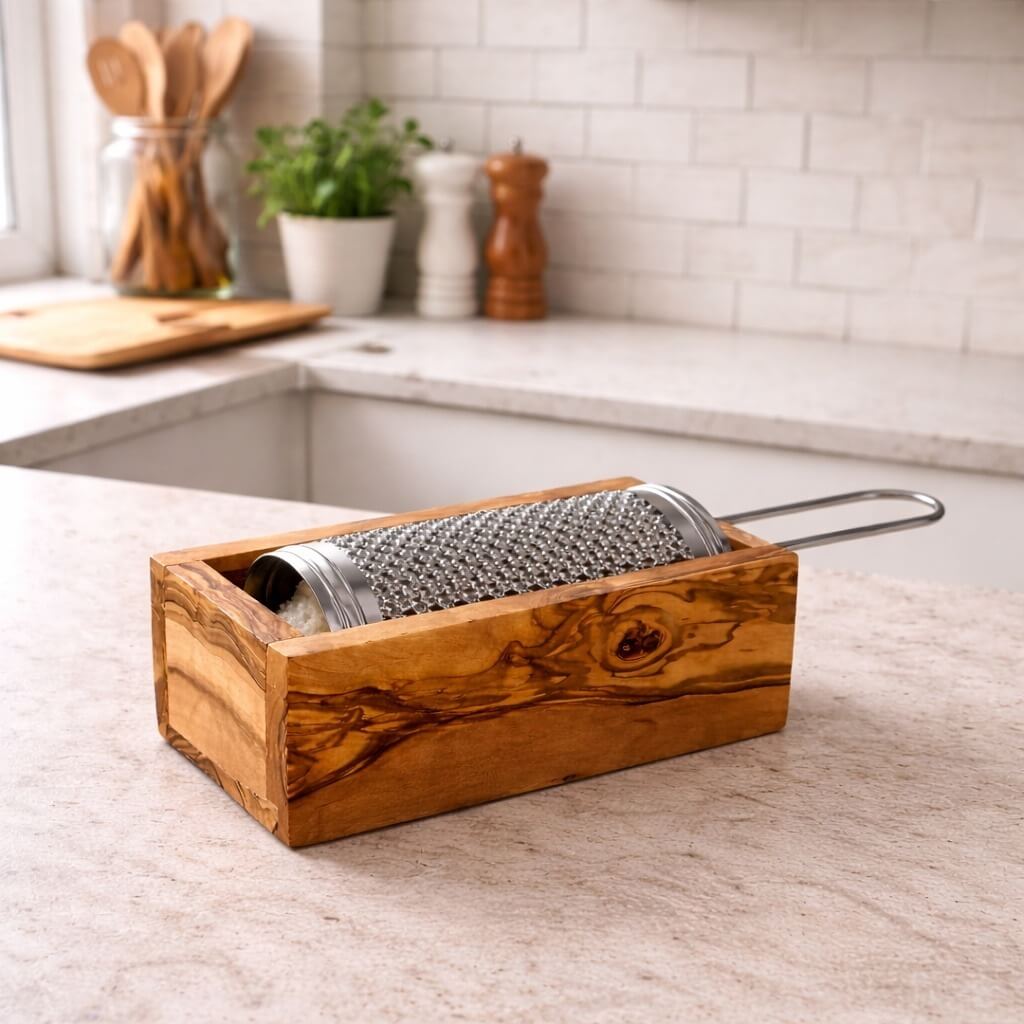 Rallador de Parmesano con Madera de Olivo - pequeño
