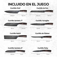 Set de Cuchillos Asiático Premium 8 piezas