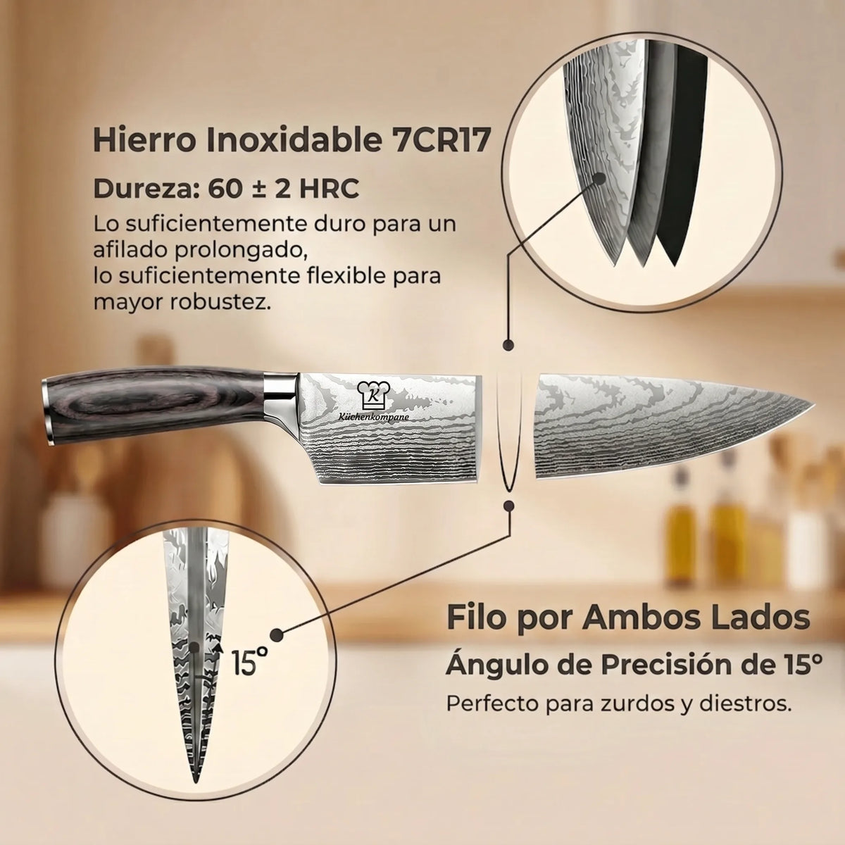 Set de Cuchillos Kurai Premium 8 piezas