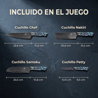 Set de Cuchillos Damasco Sheru