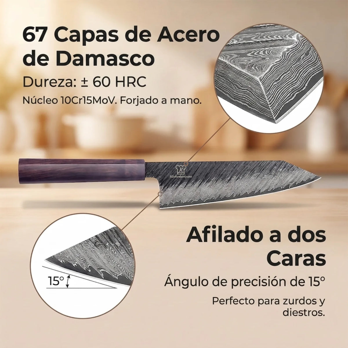 Set Japonés Shibui Damasco - 2 piezas